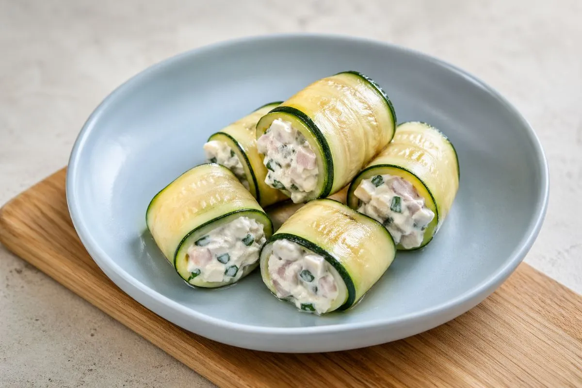 Zucchini Frischkäse Rollen - Proteinreiches Rezept | Magenkompass